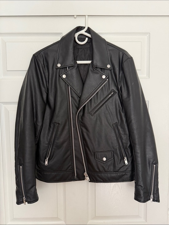 Uniqlo Other - Uniqlo Black Leather Moto Jacket